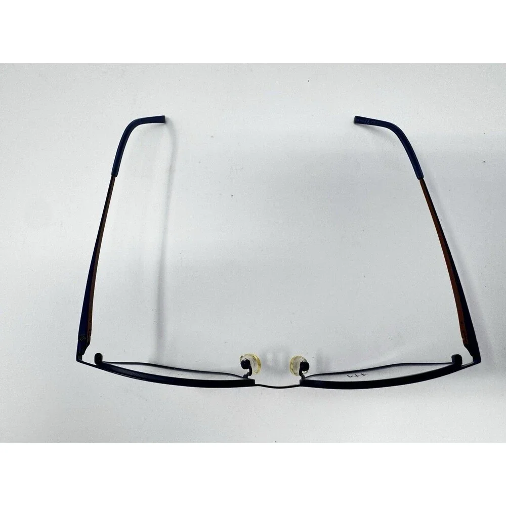 M+ 1037 Navy Orange Eyeglass Frames New Old Stock 55-17-143
